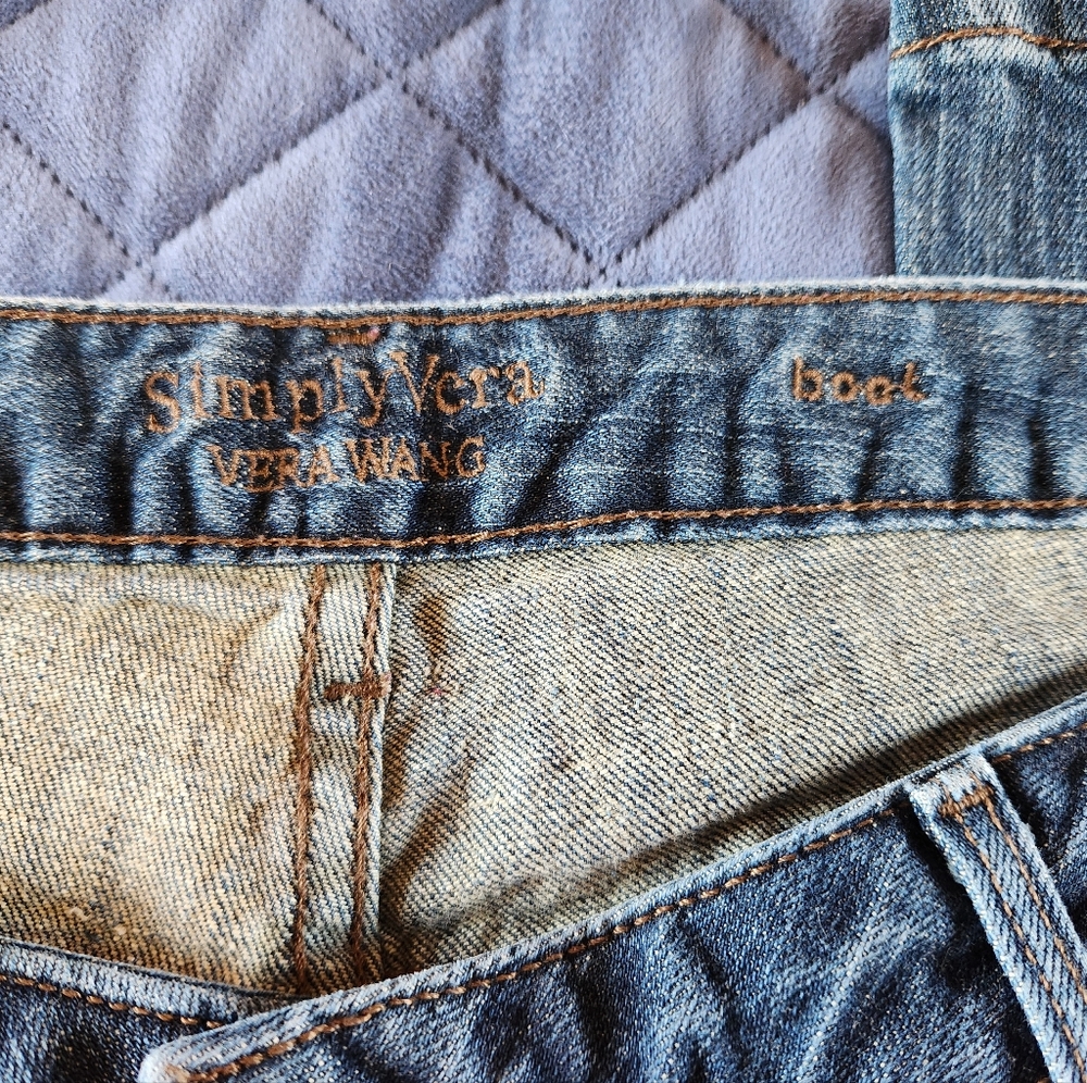 Simply Vera Bootcut Denim Jeans Sz 12 Womens - Picture 5 of 7